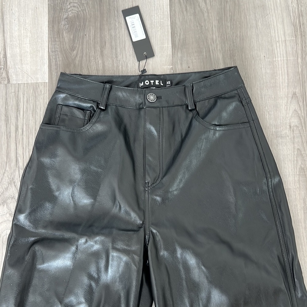 Motel Rocks Leather Trousers - Picture 2 of 3